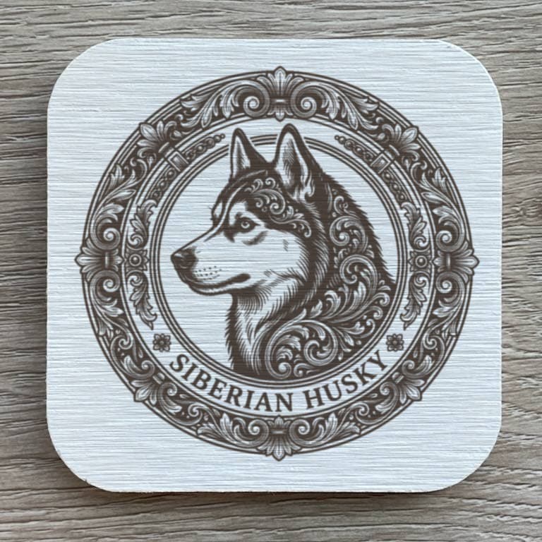 Siberian husky Renaissance Portrait Coaster Set