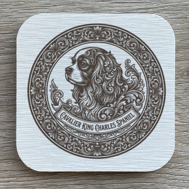 Cavalier King Charles spaniel Renaissance Portrait Coaster Set