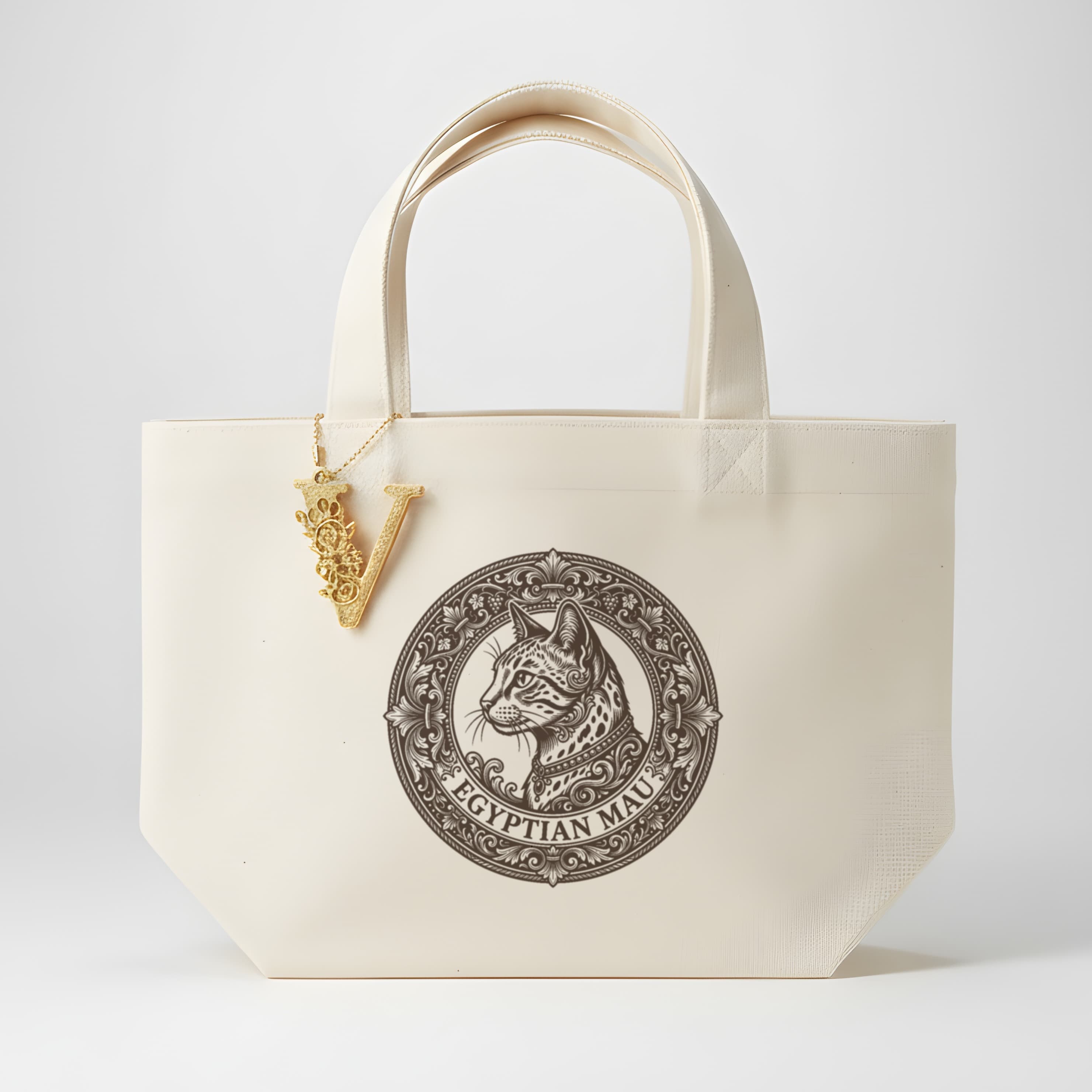 Egyptian Mau Renaissance Portrait Mini Tote Bag