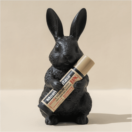 French Lop Renaissance Portrait Lip Balm Case (Silky Black)
