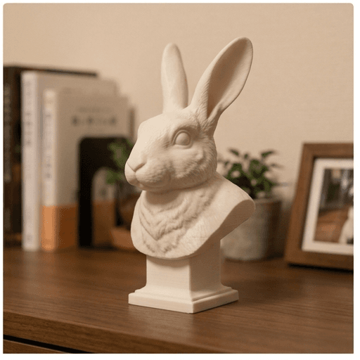 Rex rabbit Renaissance Portrait Bust Sculpture