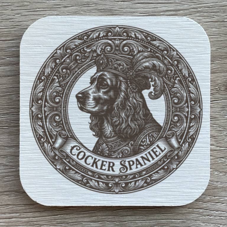 cocker spaniel Renaissance Portrait Coaster Set