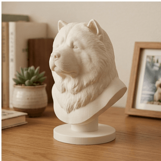 Chow Chow Renaissance Portrait Bust Sculpture