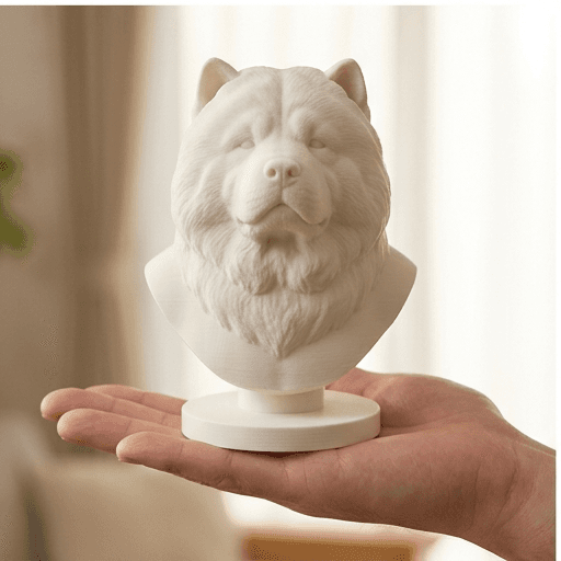 Chow Chow Renaissance Portrait Bust Sculpture 2