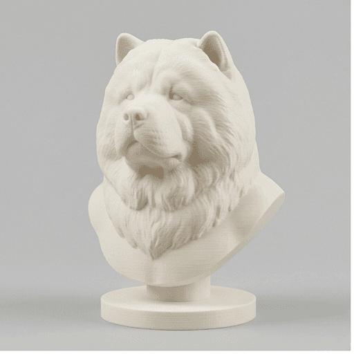 Chow Chow Renaissance Portrait Bust Sculpture 3