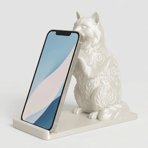Ragdoll Renaissance Portrait Phone Stand (Pearl White)