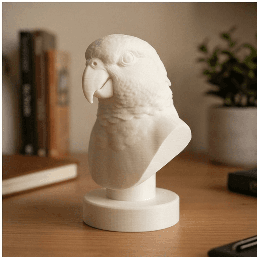 キエリボウシインコのルネサンス肖像画胸像