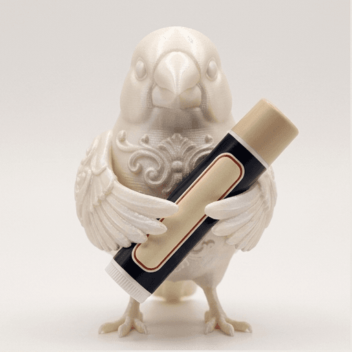 Java sparrow Renaissance Portrait Lip Balm Case (Pearl White)