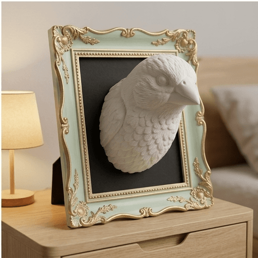 Bengalese finch Renaissance Portrait Wall Relief