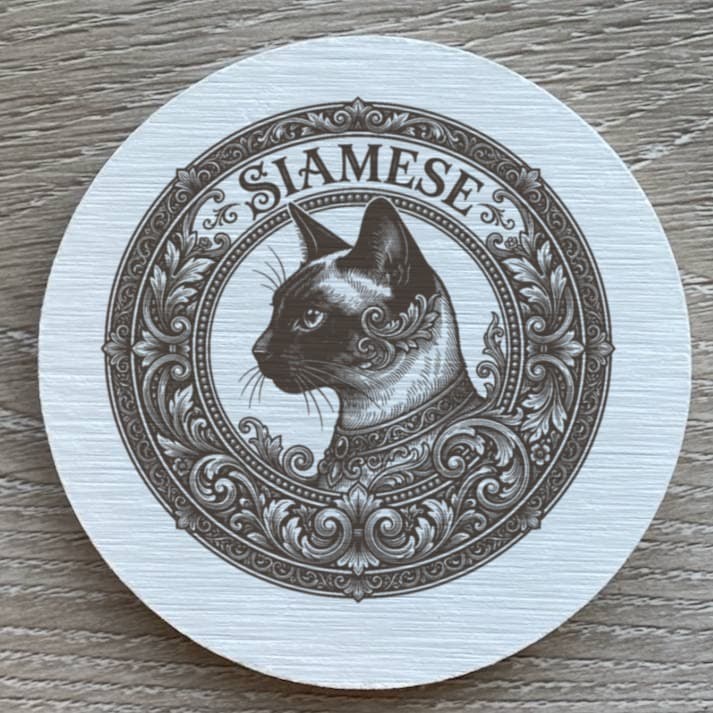 シャム猫のルネサンス肖像画コースターセット 2