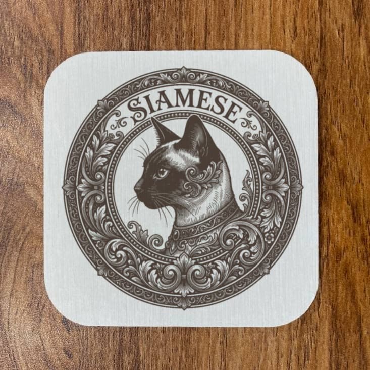 シャム猫のルネサンス肖像画コースターセット 4