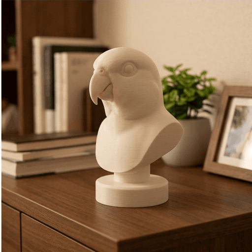 Black-headed Caique Renaissance Portrait Bust Sculpture
