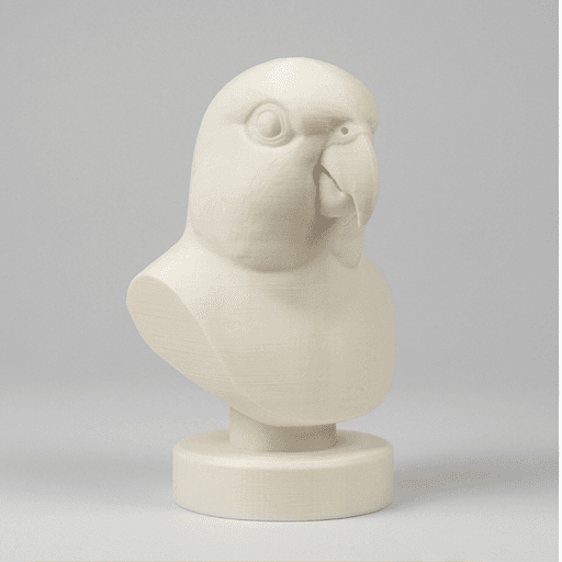 Black-headed Caique Renaissance Portrait Bust Sculpture 3