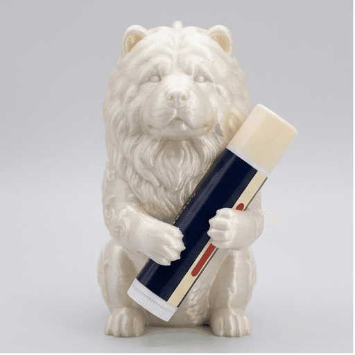 Chow Chow Renaissance Portrait Lip Balm Case (Pearl White)