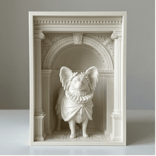papillon Renaissance Portrait Booknook Diorama