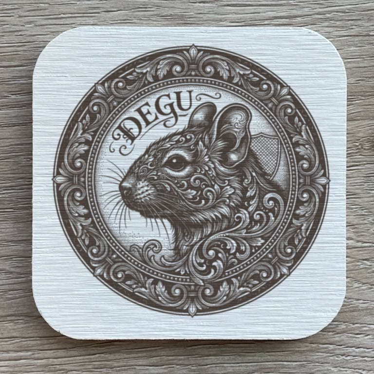 デグーのルネサンス肖像画コースターセット