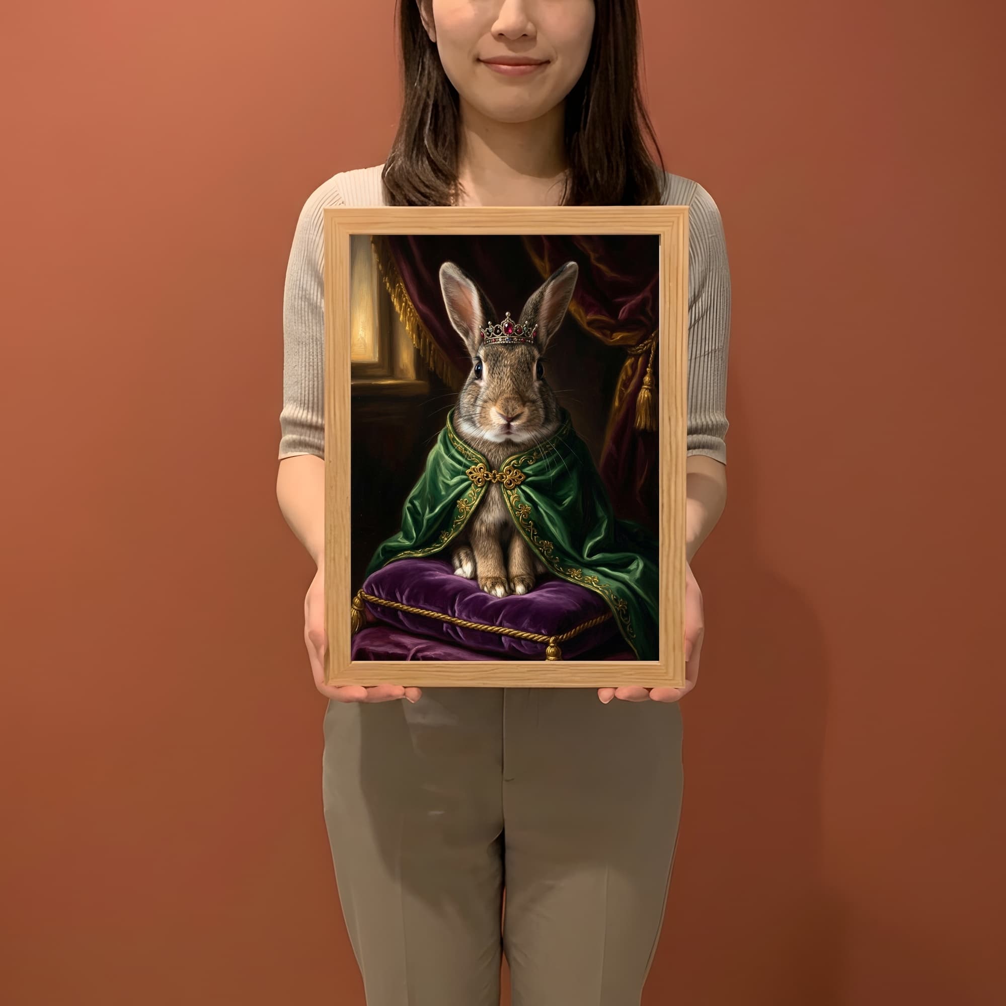 アメリカンのルネサンス肖像画額装プリント(A4サイズ) 2