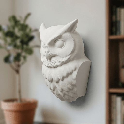 コノハズクのルネサンス肖像画壁掛けレリーフ 3