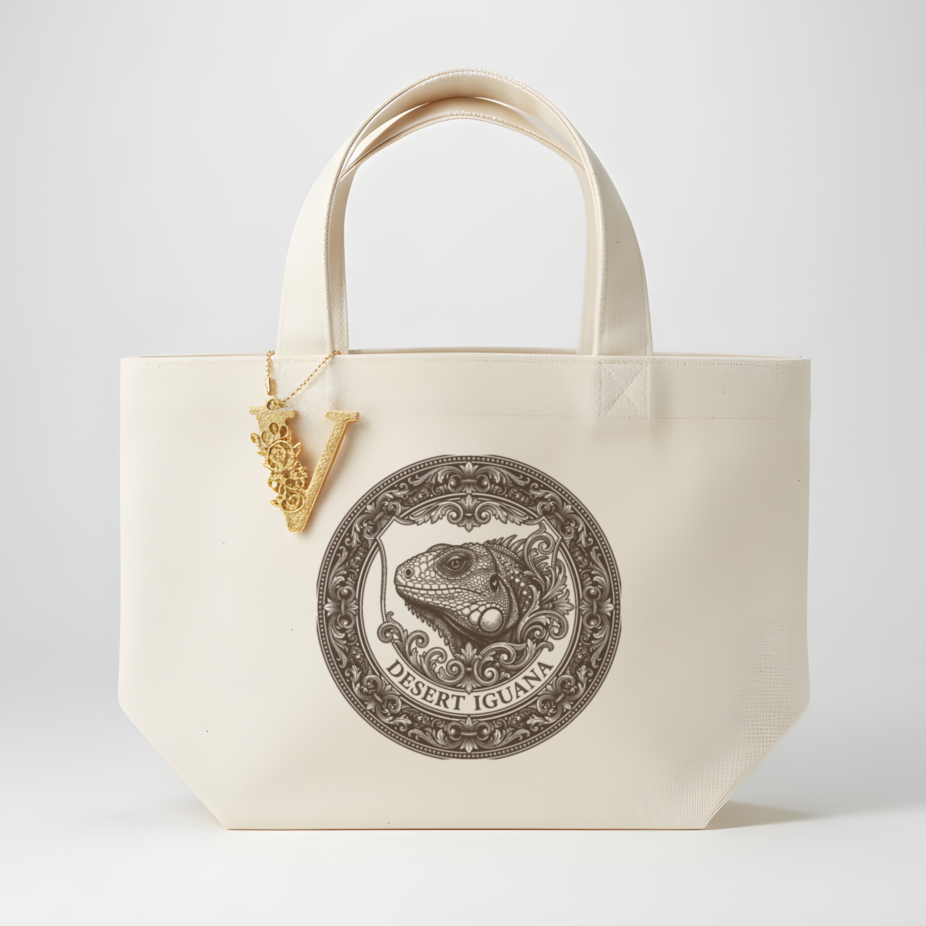 Desert Iguana Renaissance Portrait Mini Tote Bag