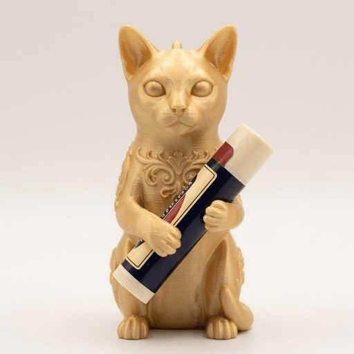 Tonkinese Renaissance Portrait Lip Balm Case (Silky Gold)