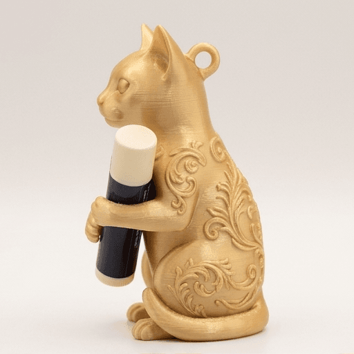 Tonkinese Renaissance Portrait Lip Balm Case (Silky Gold) 2