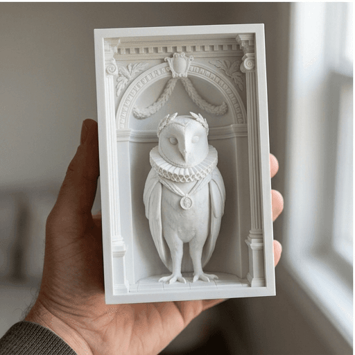 メンフクロウのルネサンス肖像画ブックヌーク 3