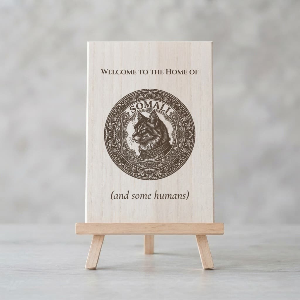 Somali Renaissance Portrait Wooden Welcome Board