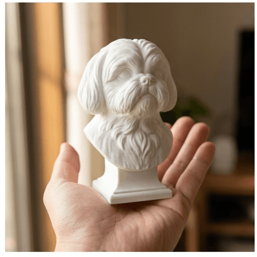 Shih Tzu Renaissance Portrait Bust Sculpture 2