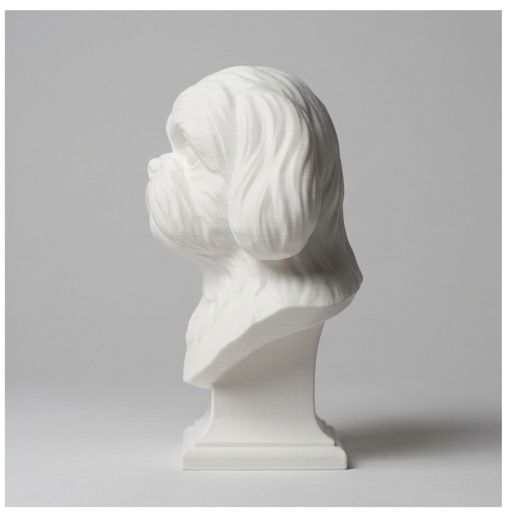 Shih Tzu Renaissance Portrait Bust Sculpture 4