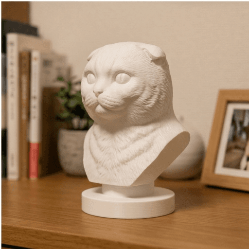 スコティッシュフォールドのルネサンス肖像画胸像