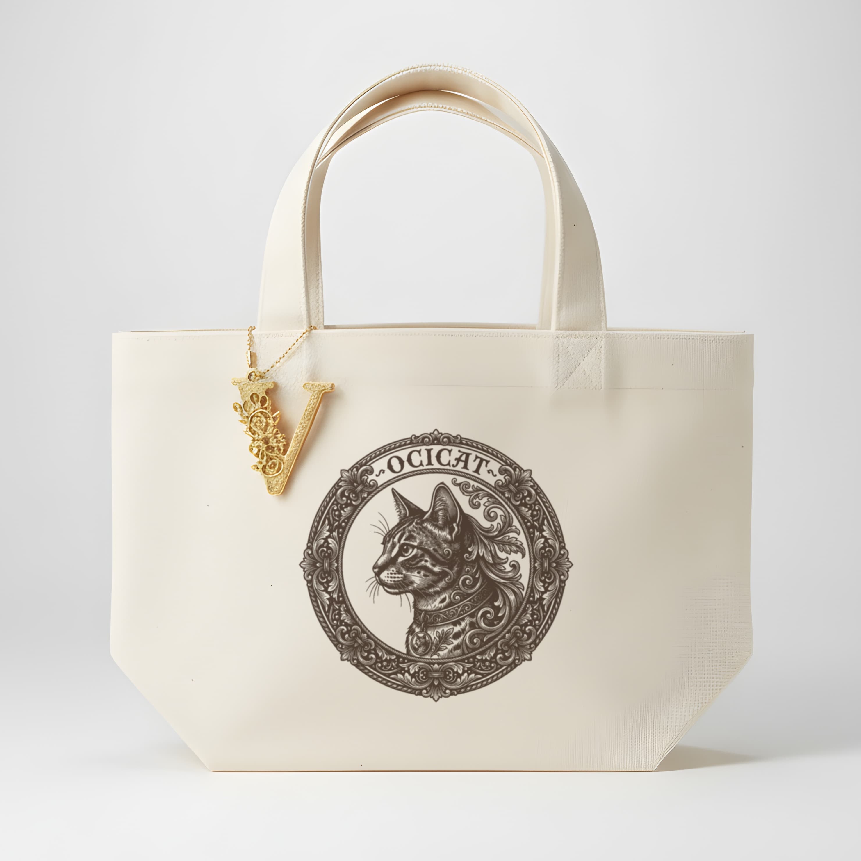 オシキャットのルネサンス肖像画ミニトートバッグ