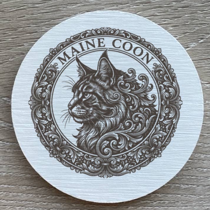 Maine Coon Renaissance Portrait Coaster Set 2