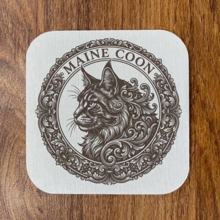 Maine Coon Renaissance Portrait Coaster Set 4