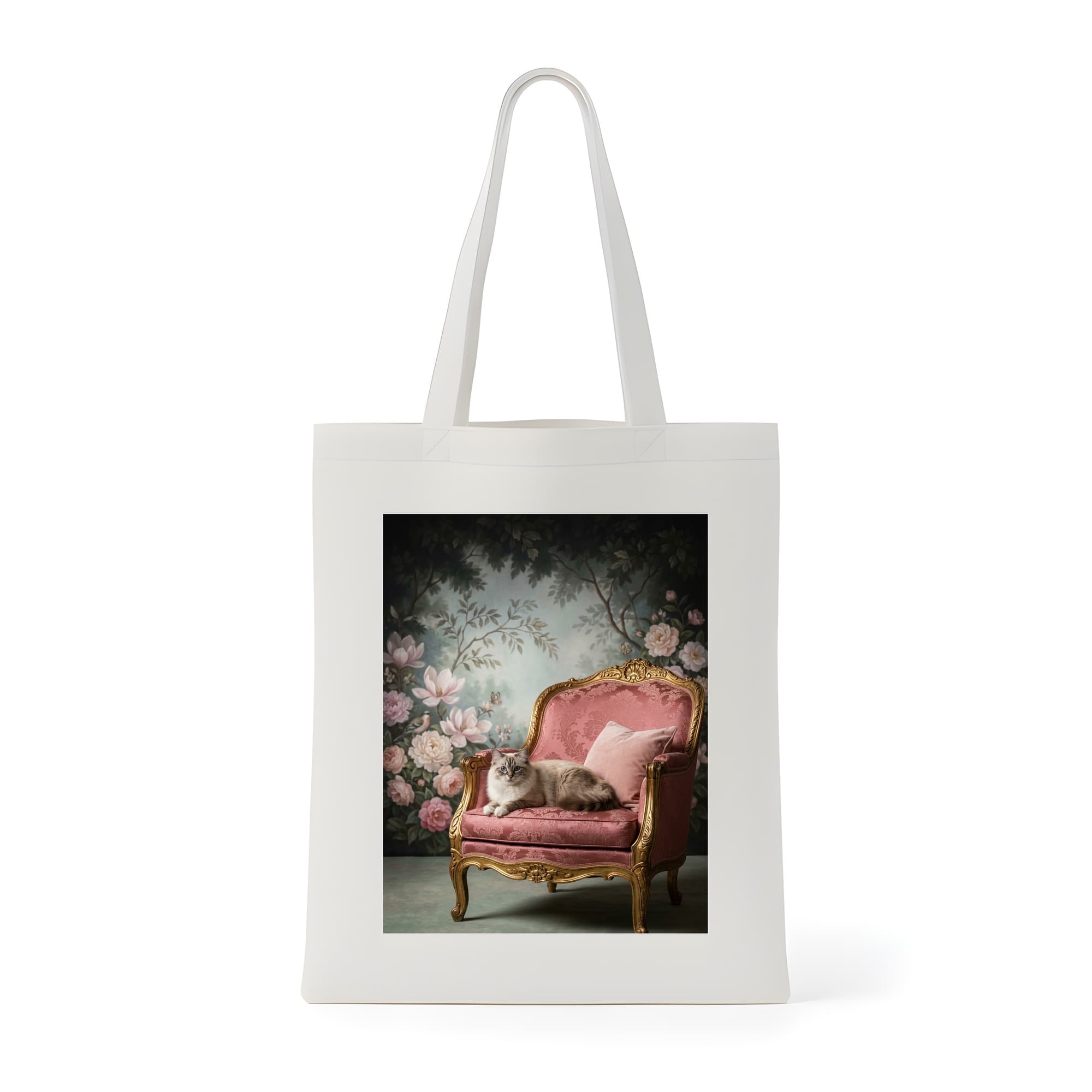 Birman Shabby Pink Oil-Painting Rococo Tote Bag