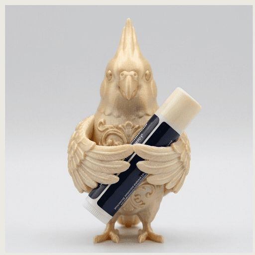 オカメインコのルネサンス肖像画リップケース(シルクゴールド)