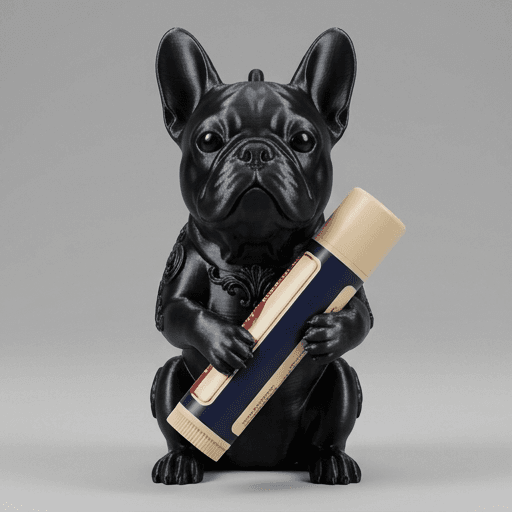 French bulldog Renaissance Portrait Lip Balm Case (Silky Black)