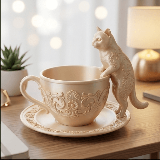 Birman Renaissance Portrait Trinket Tray (Silky Gold) 2