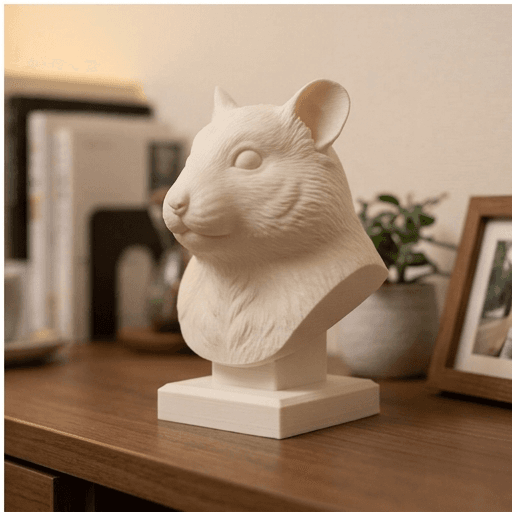 Fancy hamster Renaissance Portrait Bust Sculpture