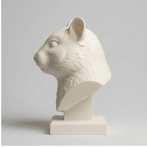 Fancy hamster Renaissance Portrait Bust Sculpture 4