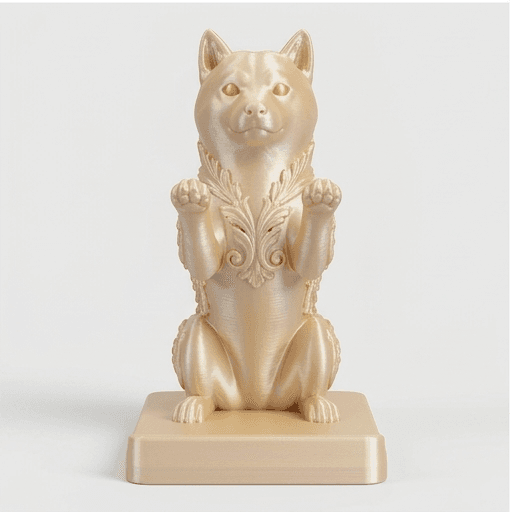 柴犬のルネサンス肖像画スマホスタンド(シルクゴールド) 3