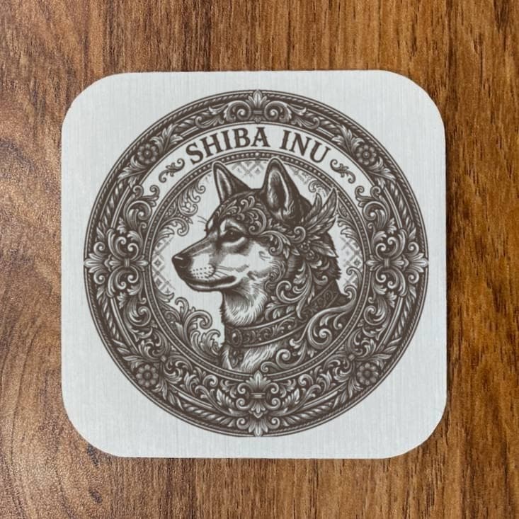 柴犬のルネサンス肖像画コースターセット 4