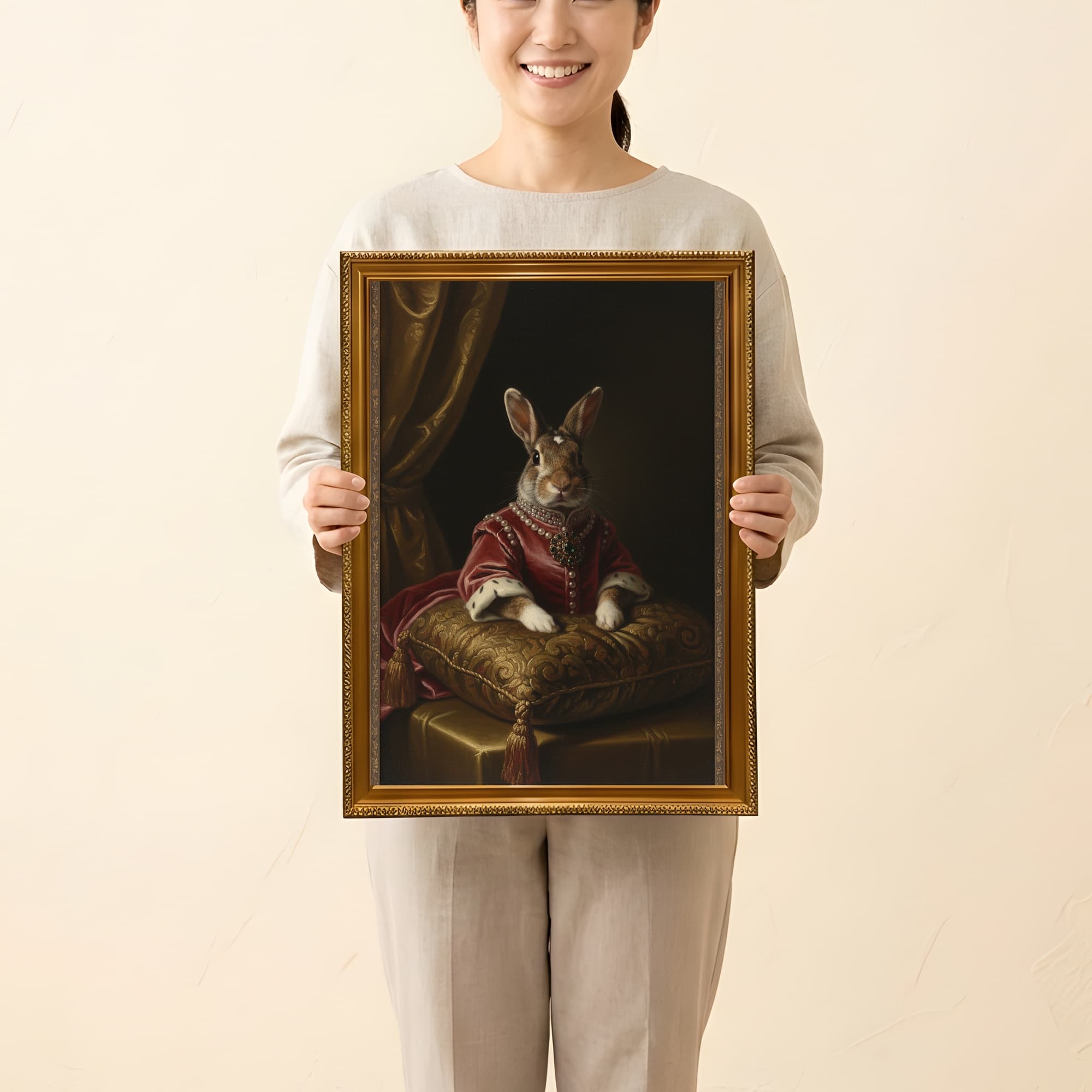 アメリカンのルネサンス肖像画額装プリント(A3サイズ) 2