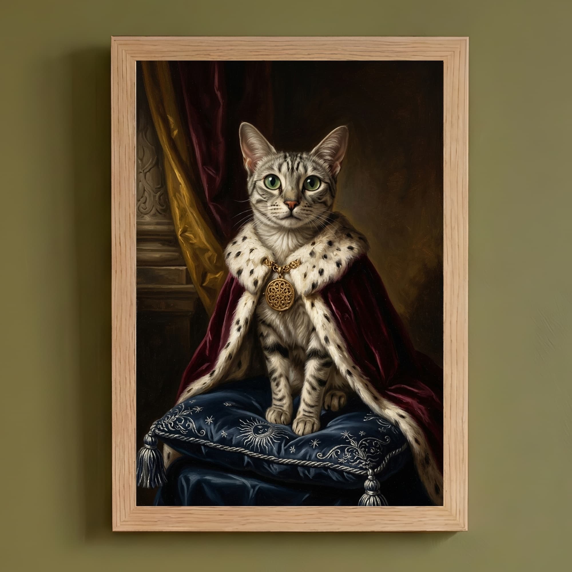 エジプシャンマウのルネサンス肖像画額装プリント(A4サイズ)