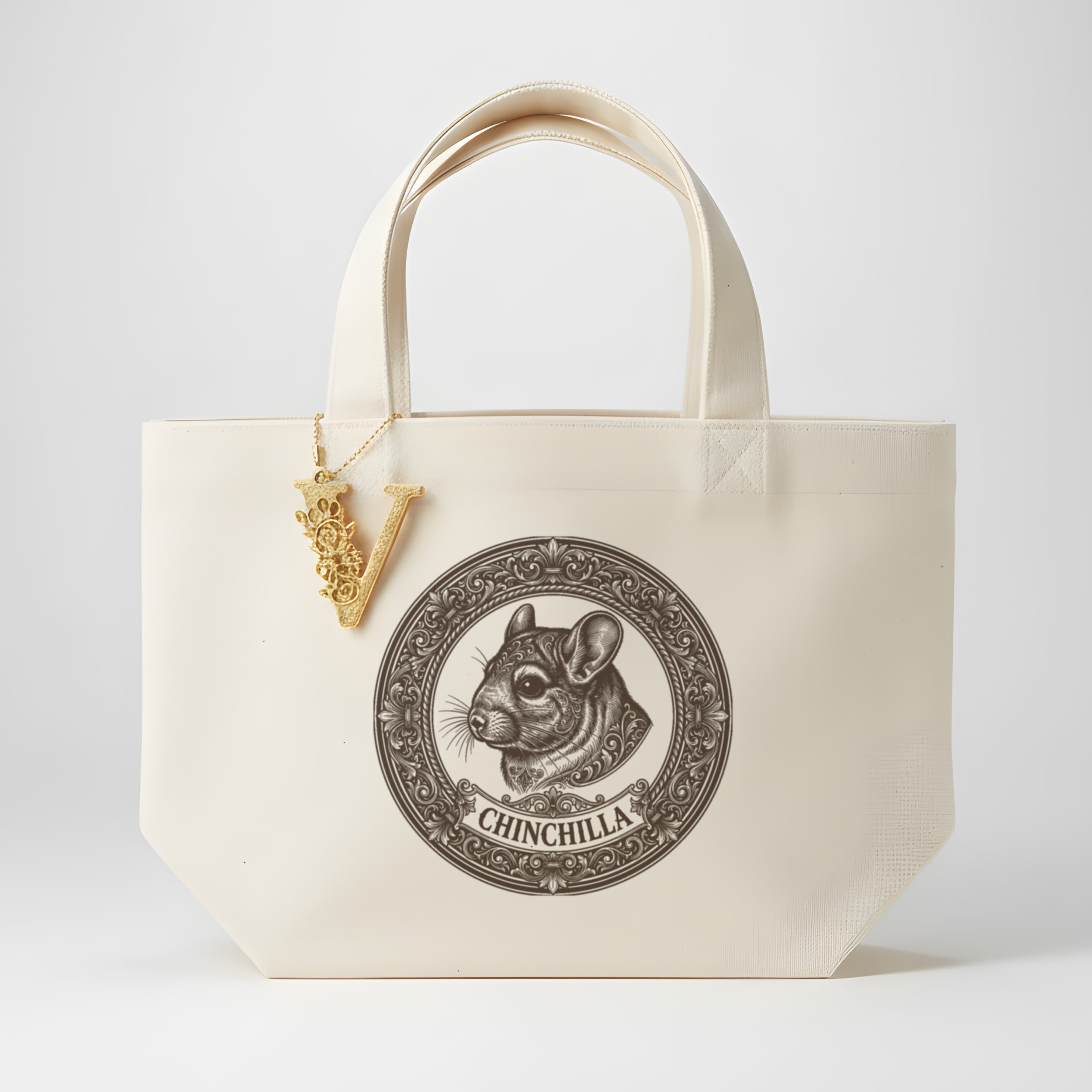 Chinchilla Renaissance Portrait Mini Tote Bag