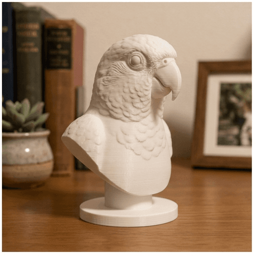 コガネメキシコインコのルネサンス肖像画胸像