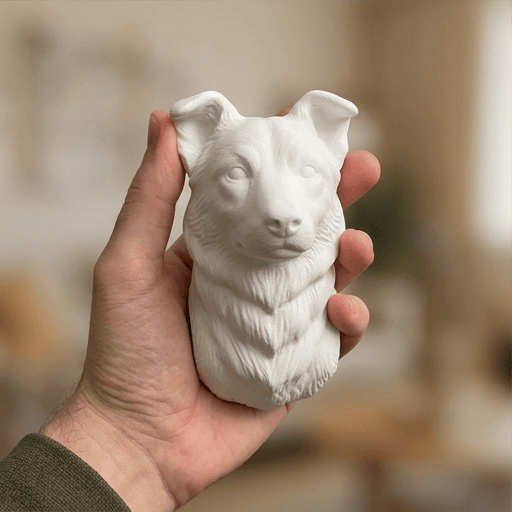 ボーダーコリーのルネサンス肖像画壁掛けレリーフ 4