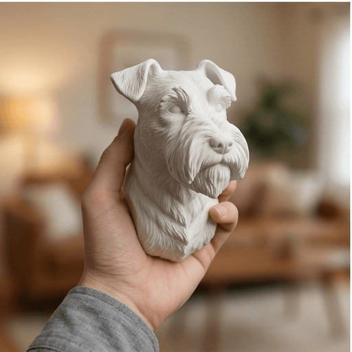 ミニチュアシュナウザーのルネサンス肖像画壁掛けレリーフ 4