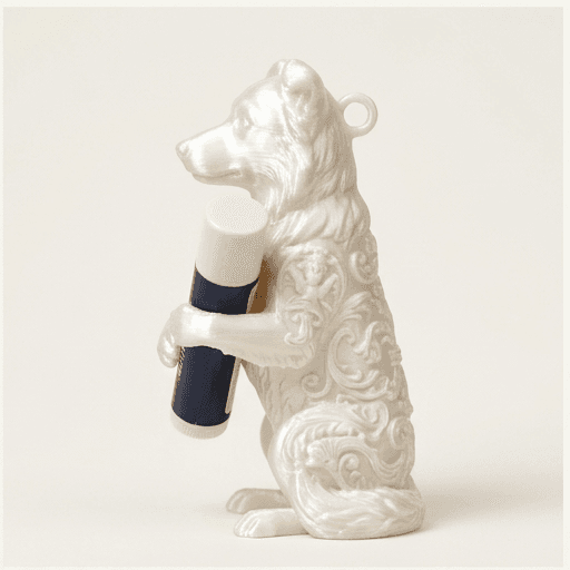 border collie Renaissance Portrait Lip Balm Case (Pearl White) 2