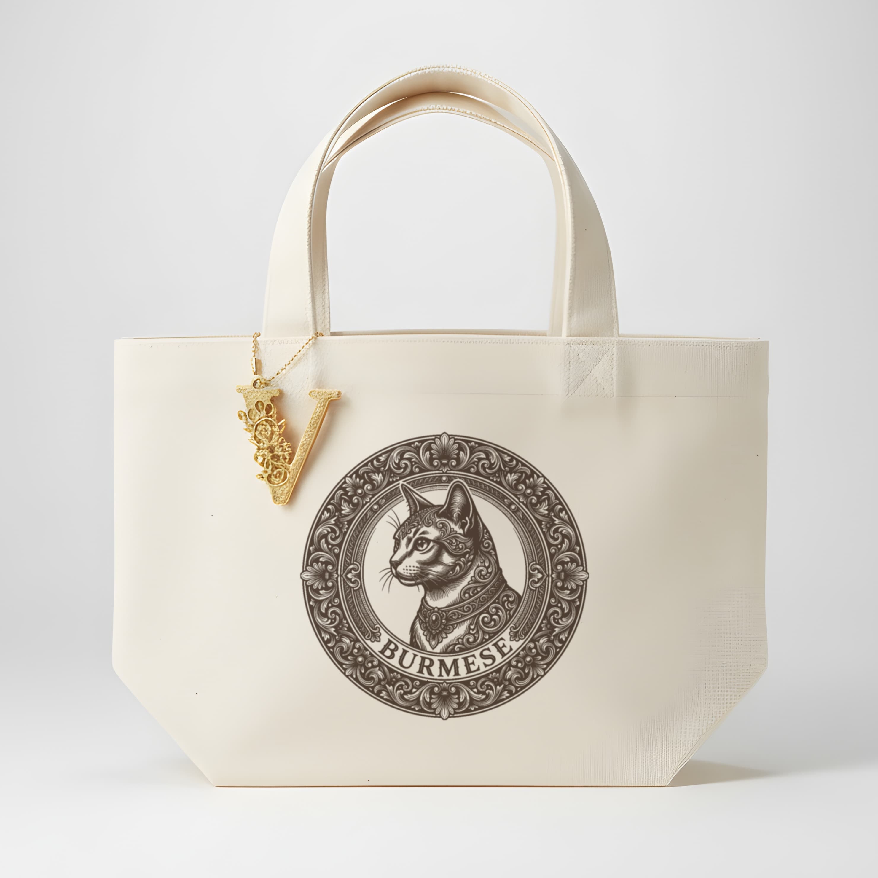 Burmese Renaissance Portrait Mini Tote Bag