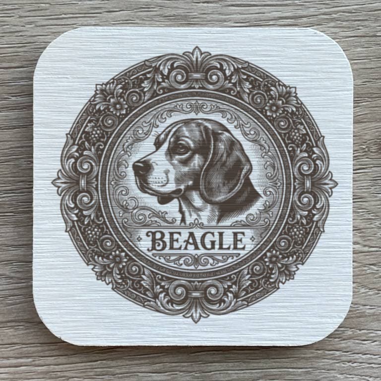 beagle Renaissance Portrait Coaster Set